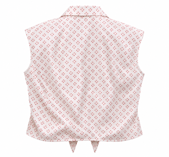Áo Blouse Cộc Tay Croptop - 3