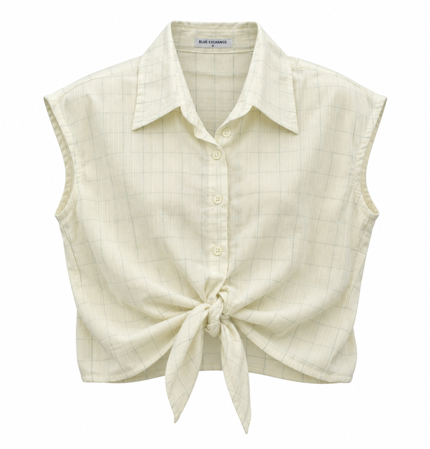 Áo Blouse Cộc Tay Croptop - 2