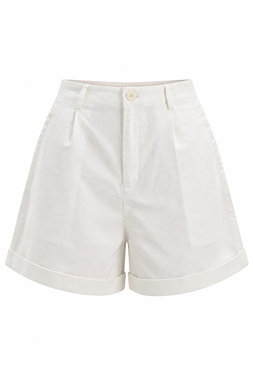 Quần Short Cạp Cao Vải Linen - 3
