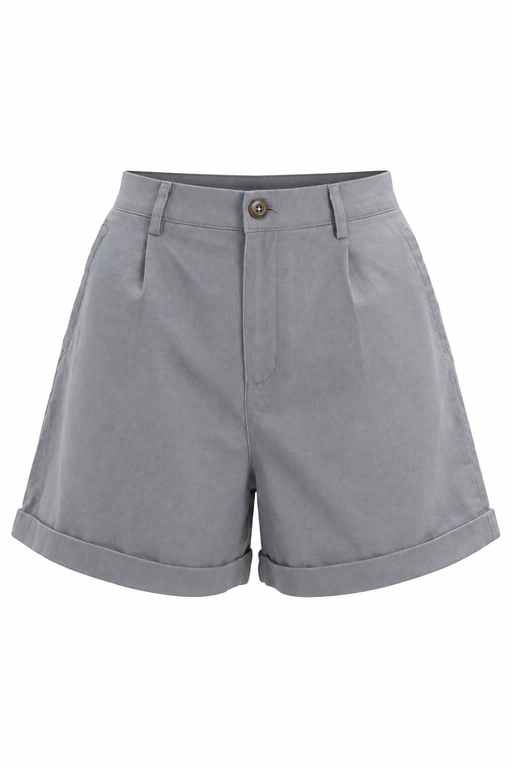 Quần Short Cạp Cao Vải Linen - 5