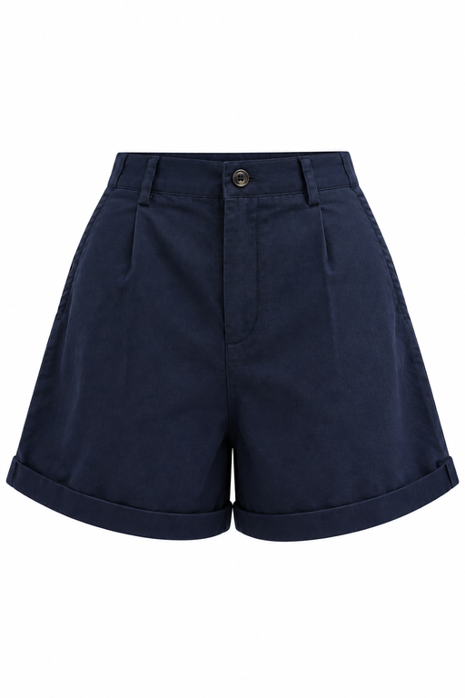 Quần Short Cạp Cao Vải Linen - 4