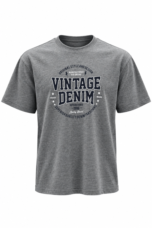 Áo Tshirt Cổ Tròn Nam VINTAGE DENIM - 4