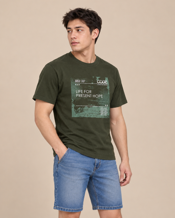 Áo Tshirt Cổ Tròn Nam PRESENT HOPE - 1