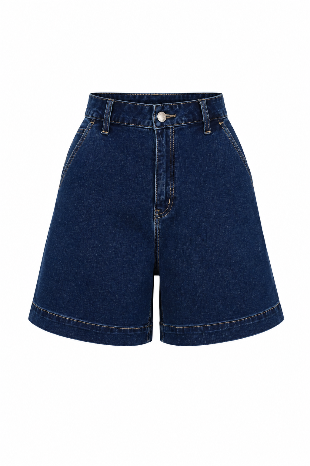 Quần Short Denim Nữ Cạp Cao - 2