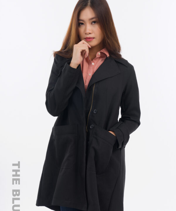 Áo Khoác Nữ QN2-KL2L/19-034, đen, manto sang trọng