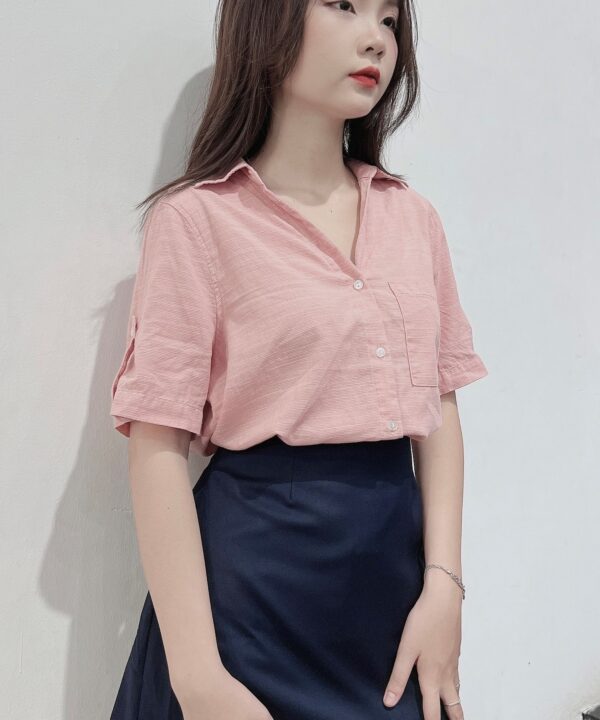 Áo Somi Nữ Tay Ngắn Có Pass Cài Nút HK1-LS22-N19