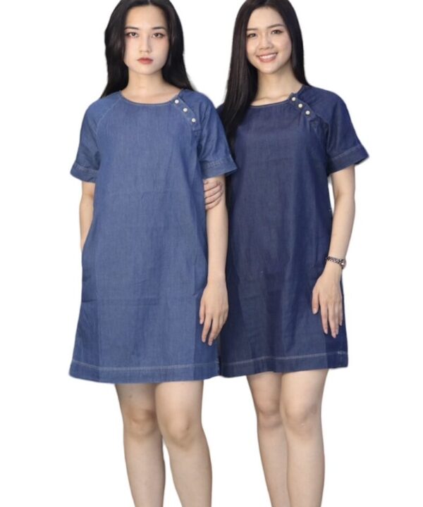 Đầm Jeans Nữ Tay Ngắn HK1UB20-12J
